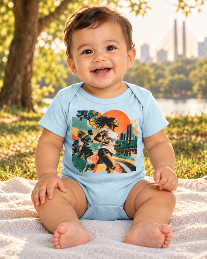 Body Infantil - Primeira luz — Azul Bebê