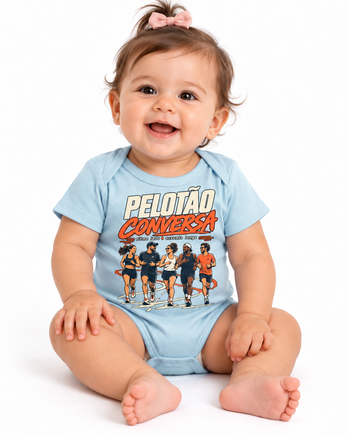 Body Infantil - Pelotão Conversa — Azul Bebê
