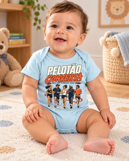 Body Infantil - Pelotão Conversa — Azul Bebê