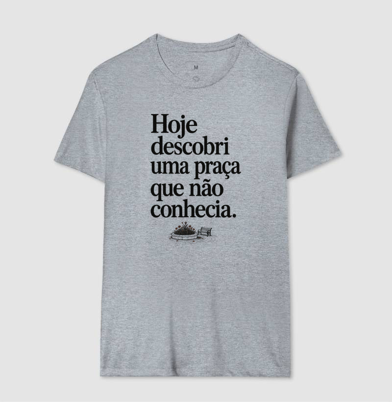 Camiseta Unissex - Praça Descoberta, Masculino, Cinza