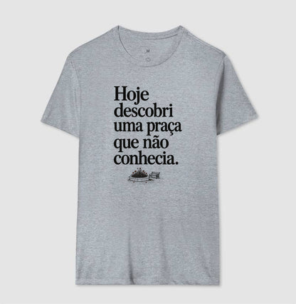 Camiseta Unissex - Praça Descoberta, Masculino, Cinza