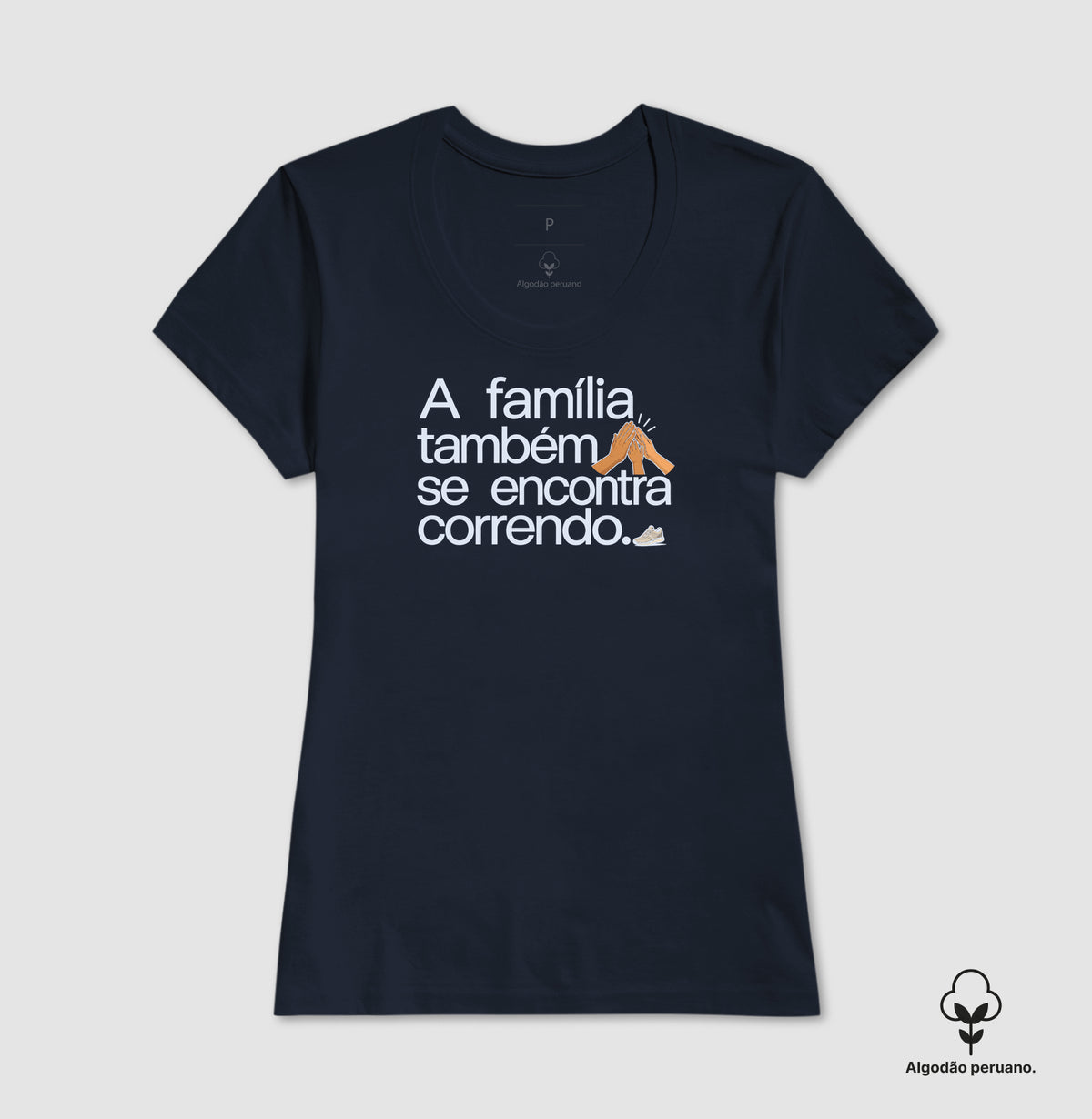 Camiseta Algodão Peruano - Família na Calçada