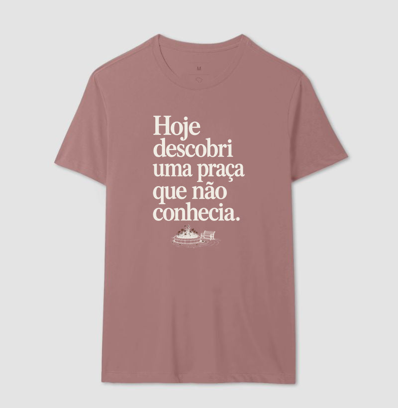 Camiseta Unissex - Praça Descoberta, Masculino, Rosa