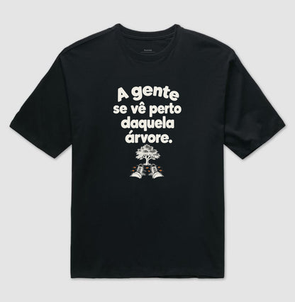 Camiseta Oversized - Ponto de Encontro, Preta