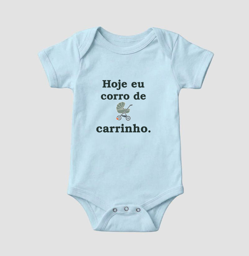 Body Infantil - Volta de Carrinho, Azul Bebê