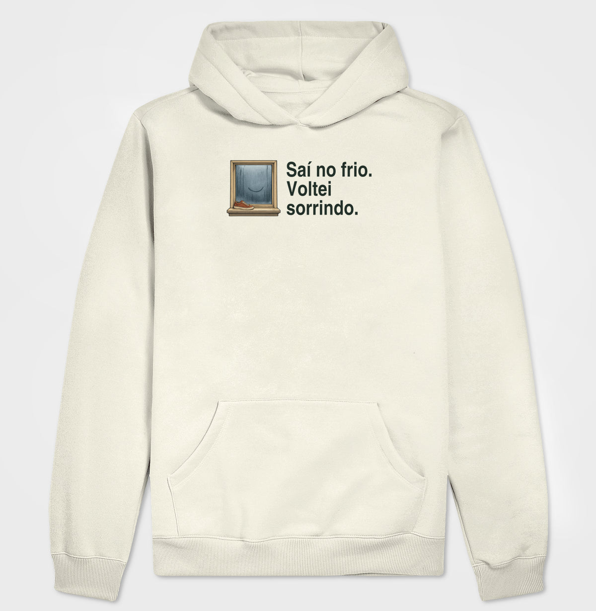 Moletom com Capuz - Volta no Frio, Off White