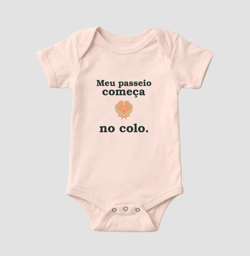 Body Infantil - Começo no Colo, Rosa Bebê