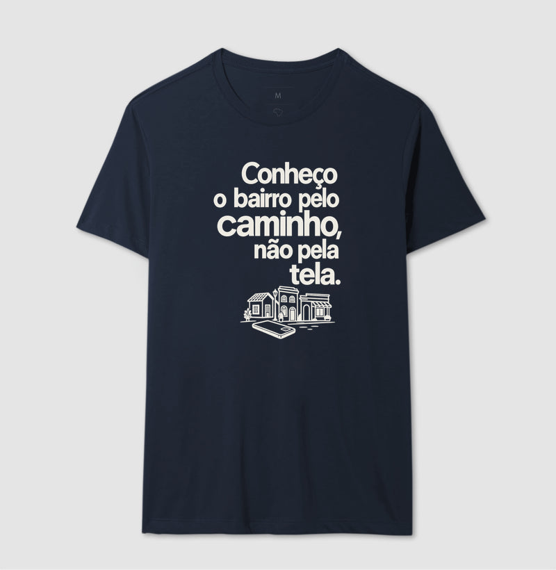 Camiseta Unissex - Caminho Sem Tela, Masculino, Marinho