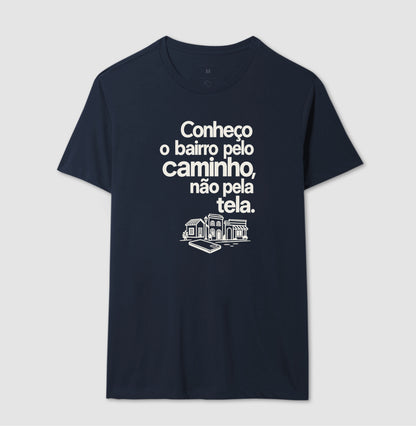 Camiseta Unissex - Caminho Sem Tela, Masculino, Marinho