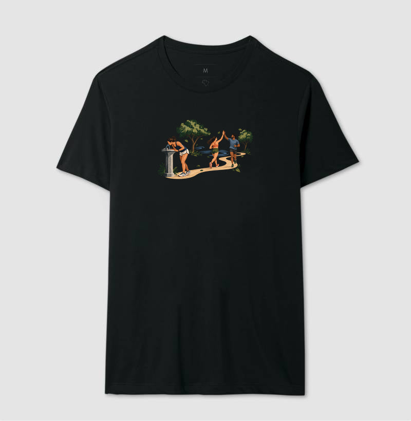 Camiseta Unissex - Primeiro Longão, Masculino, Preta