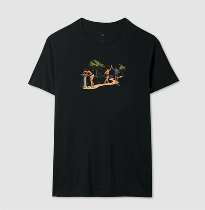Camiseta Unissex - Primeiro Longão, Masculino, Preta