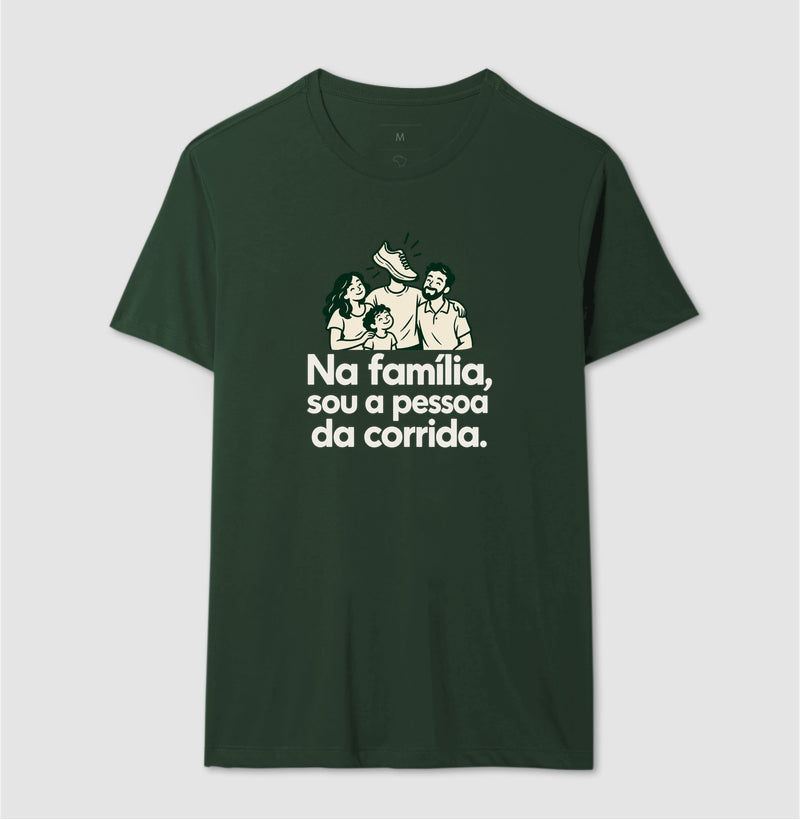 Camiseta Unissex - Sobrenome Corrida, Masculino, Verde