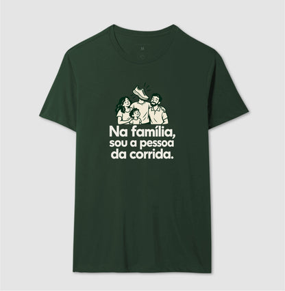 Camiseta Unissex - Sobrenome Corrida, Masculino, Verde