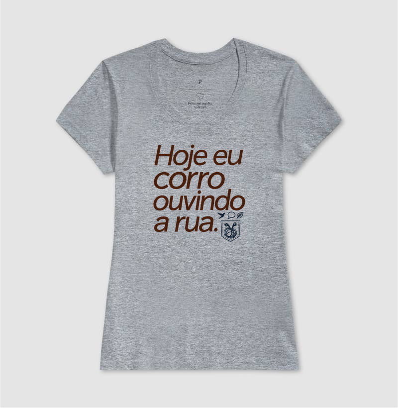 Camiseta Unissex - Música Guardada, Feminino, Cinza