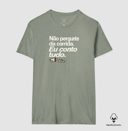 Camiseta Algodão Peruano - Cheguei no Assunto, Masculino, Verde Oliva