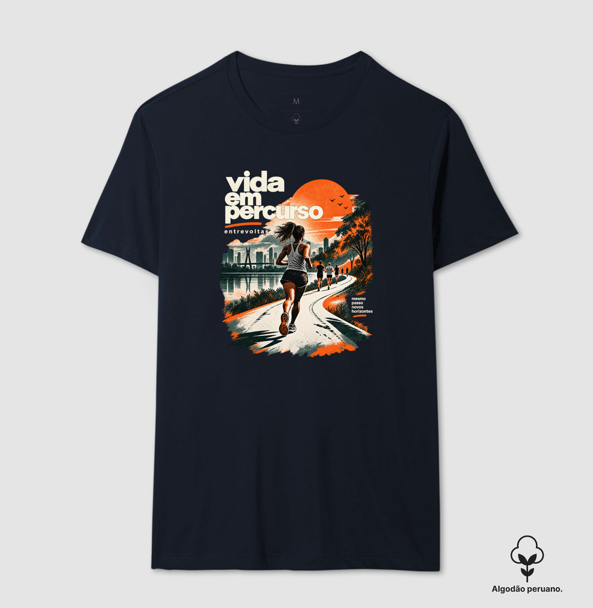 Camiseta algodão peruano - Vida em Percurso
