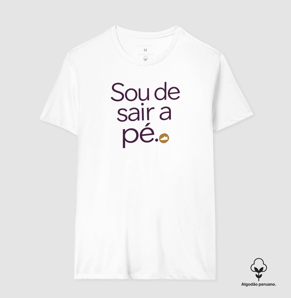 Camiseta Algodão Peruano - Gosto de Ir a Pé