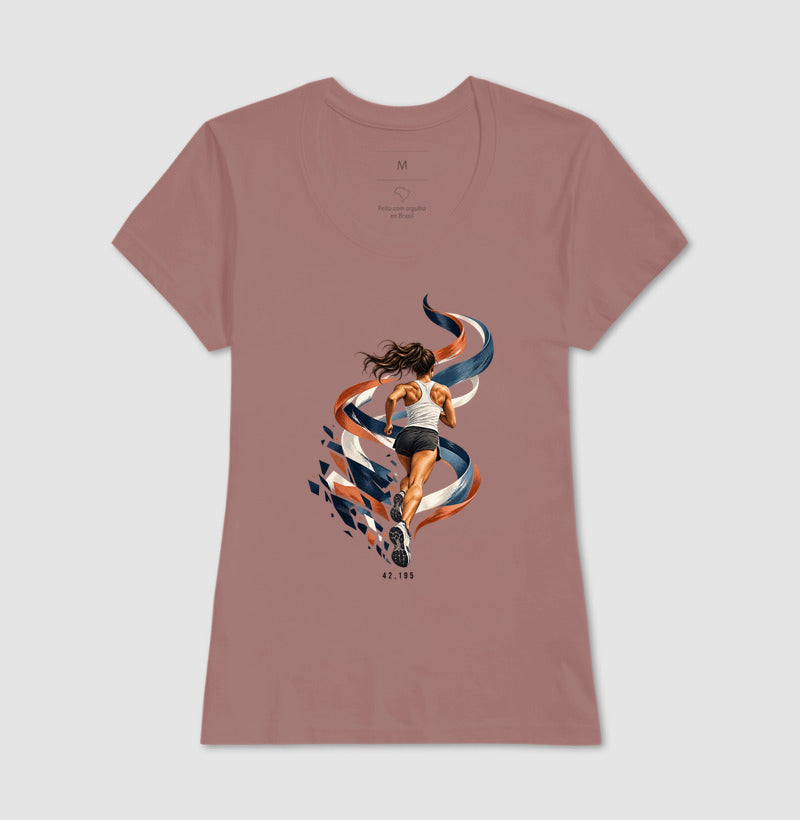 Camiseta Unissex - Dentro da Maratona, Feminino, Rosa