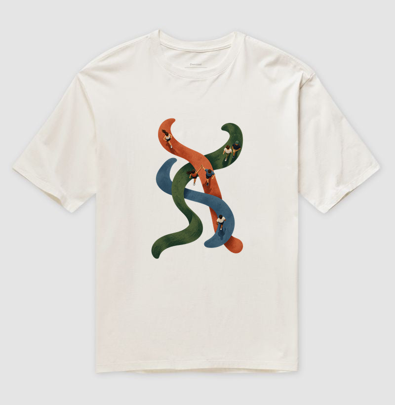 Camiseta Oversized - Rotas que se Cruzam