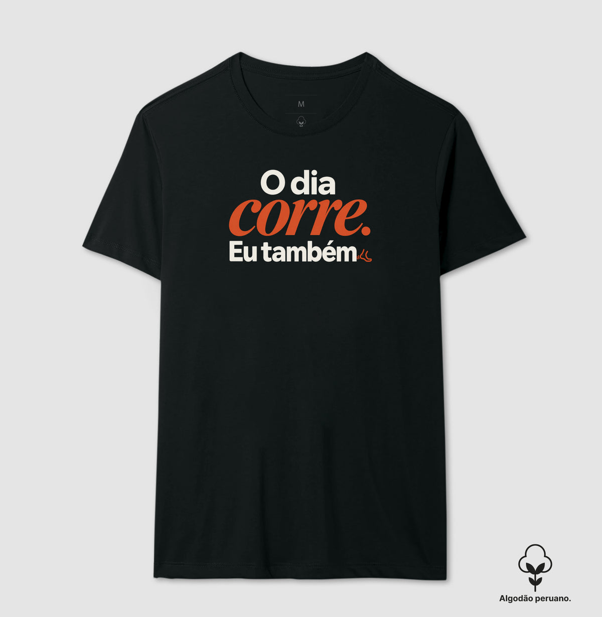 Camiseta Algodão Peruano - O Dia e Eu, Masculino, Preta