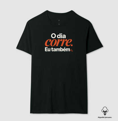 Camiseta Algodão Peruano - O Dia e Eu, Masculino, Preta