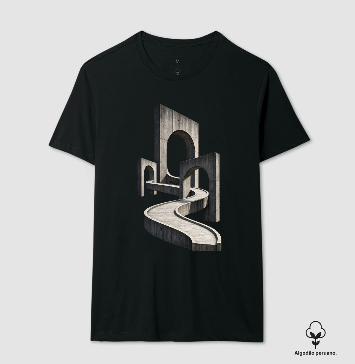 Camiseta Algodão Peruano - Horizonte de Concreto