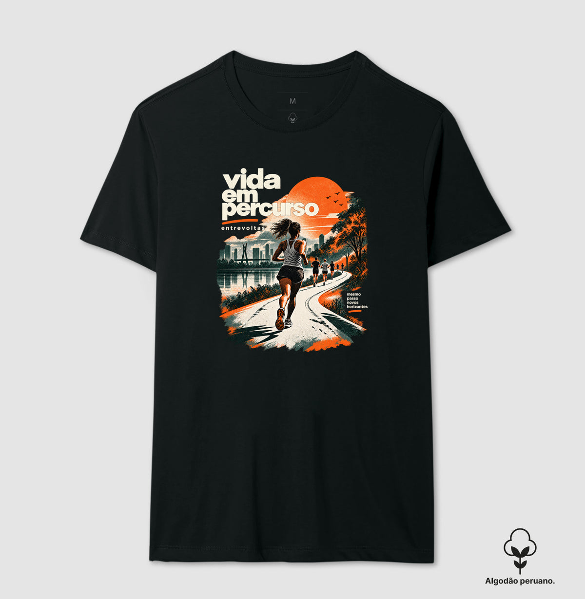 Camiseta algodão peruano - Vida em Percurso