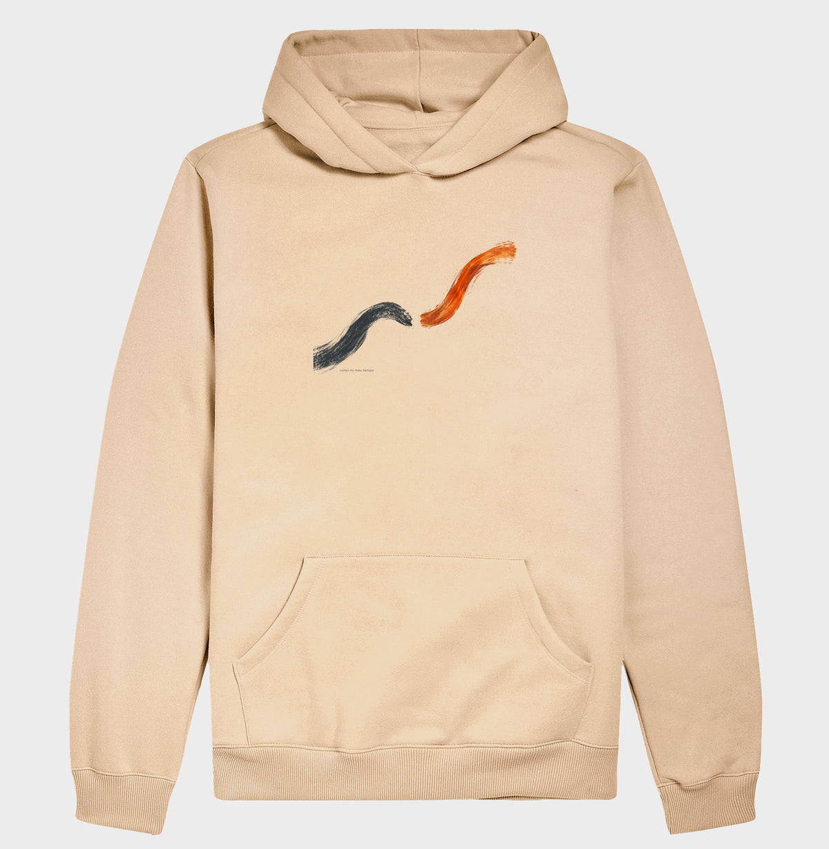 Hoodie Moletom - Voltei a Correr, Bege