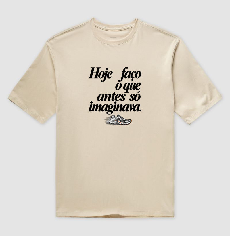 Camiseta Oversized - Passo que Antes Faltava, Areia