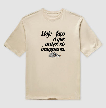 Camiseta Oversized - Passo que Antes Faltava, Areia