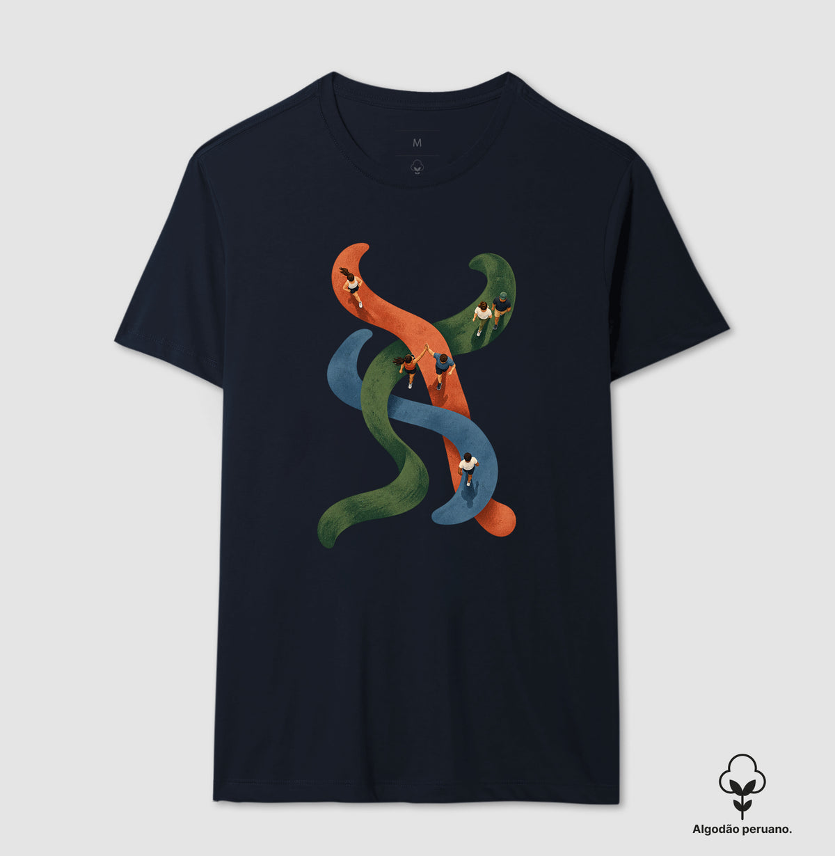 Camiseta Algodão Peruano - Rotas que se Cruzam