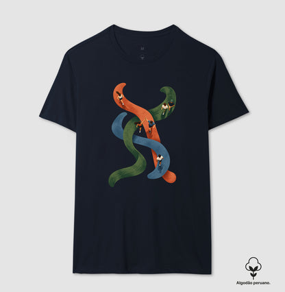 Camiseta Algodão Peruano - Rotas que se Cruzam