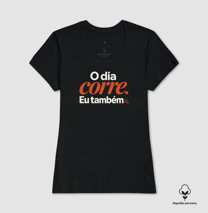 Camiseta Algodão Peruano - O Dia e Eu, Feminino, Preta