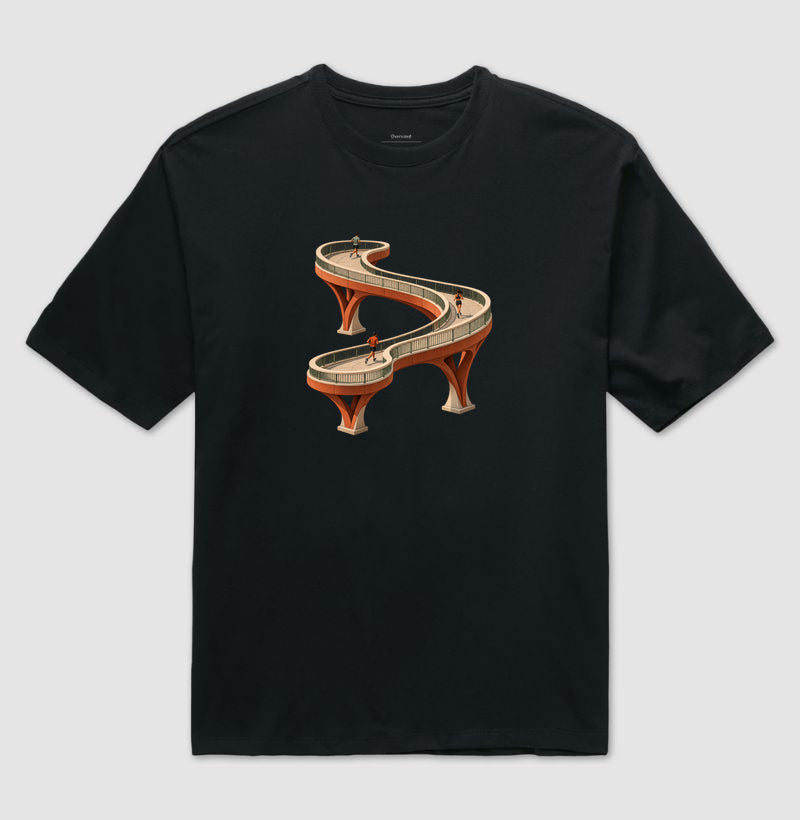 Camiseta Oversized - Pontes e Voltas