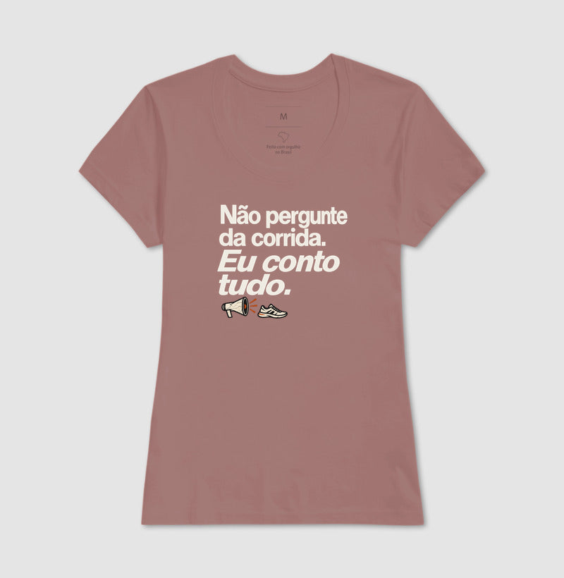 Camiseta Unissex - Cheguei no Assunto, Feminino, Rosa