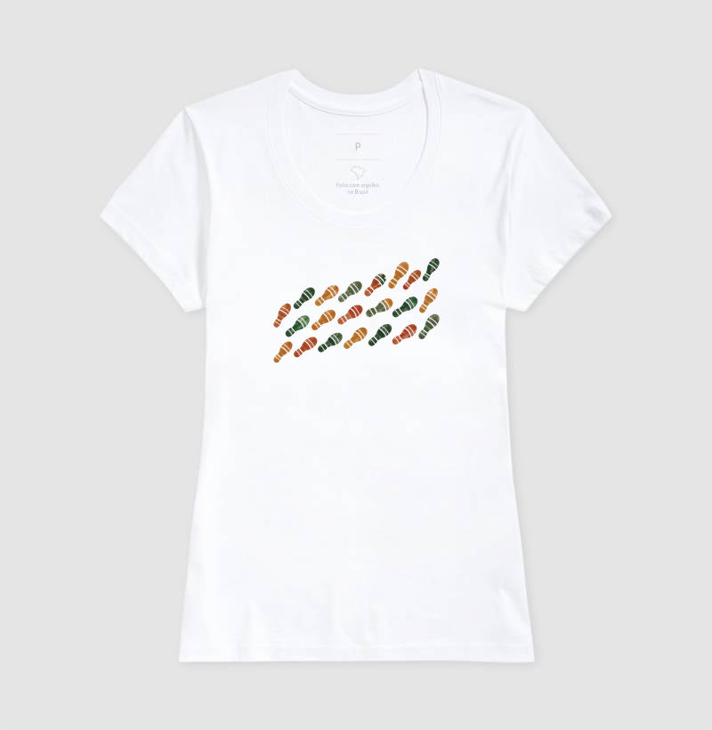 Camiseta Unissex - Passos que Ficaram, Feminino, Branca
