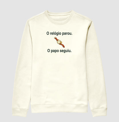 Suéter Moletom - Relógio e Papo, Off White