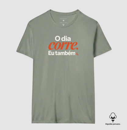 Camiseta Algodão Peruano - O Dia e Eu, Masculino, Verde Oliva