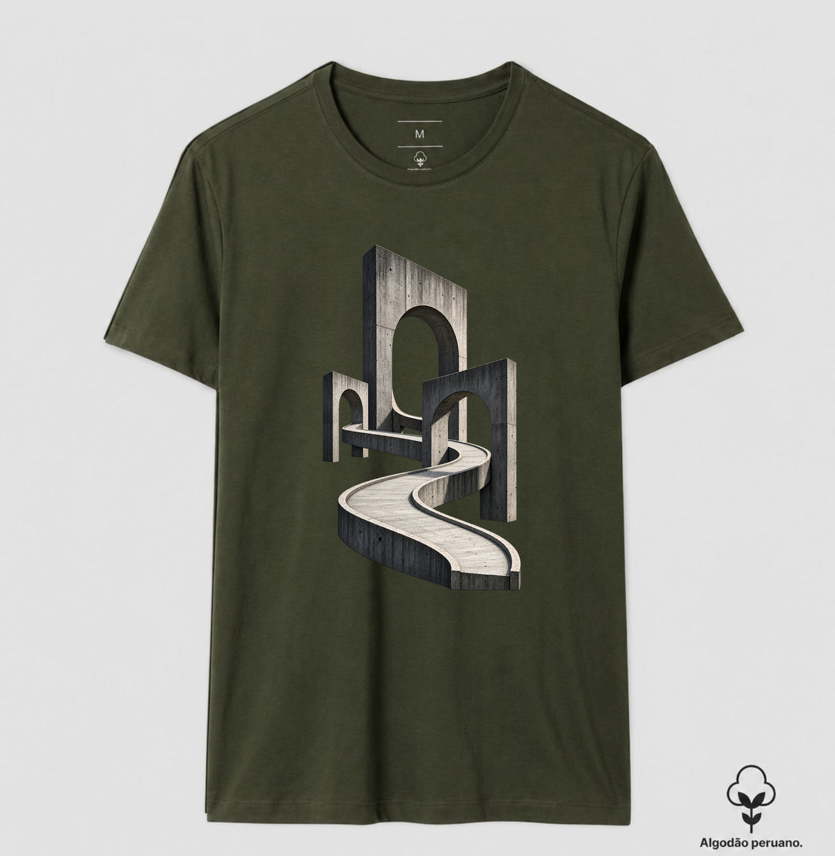 Camiseta Algodão Peruano - Horizonte de Concreto