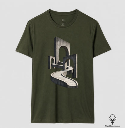 Camiseta Algodão Peruano - Horizonte de Concreto
