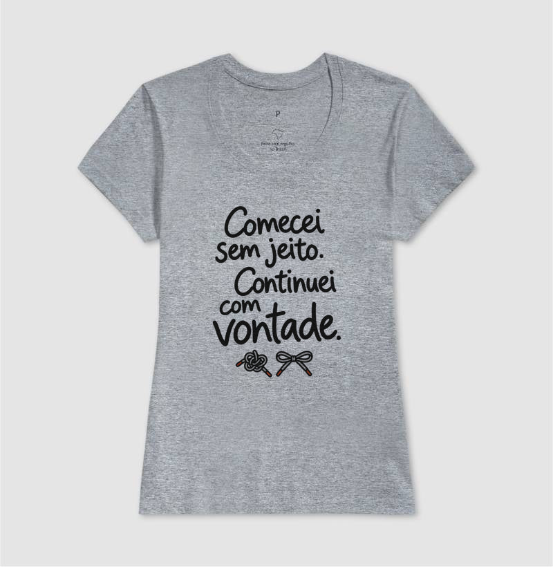 Camiseta Unissex - Outro Começo, Feminino, Cinza