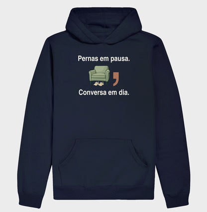 Moletom com Capuz - Pernas em Pausa, Marinho