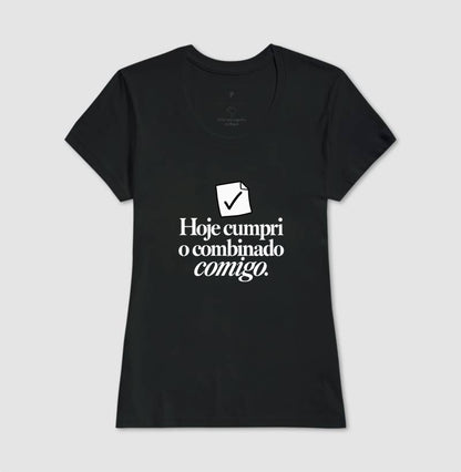 Camiseta Unissex - Pequeno Plano Cumprido — Preta — Feminino