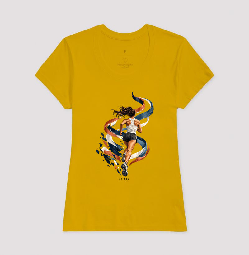 Camiseta Unissex - Dentro da Maratona, Feminino, Amarelo