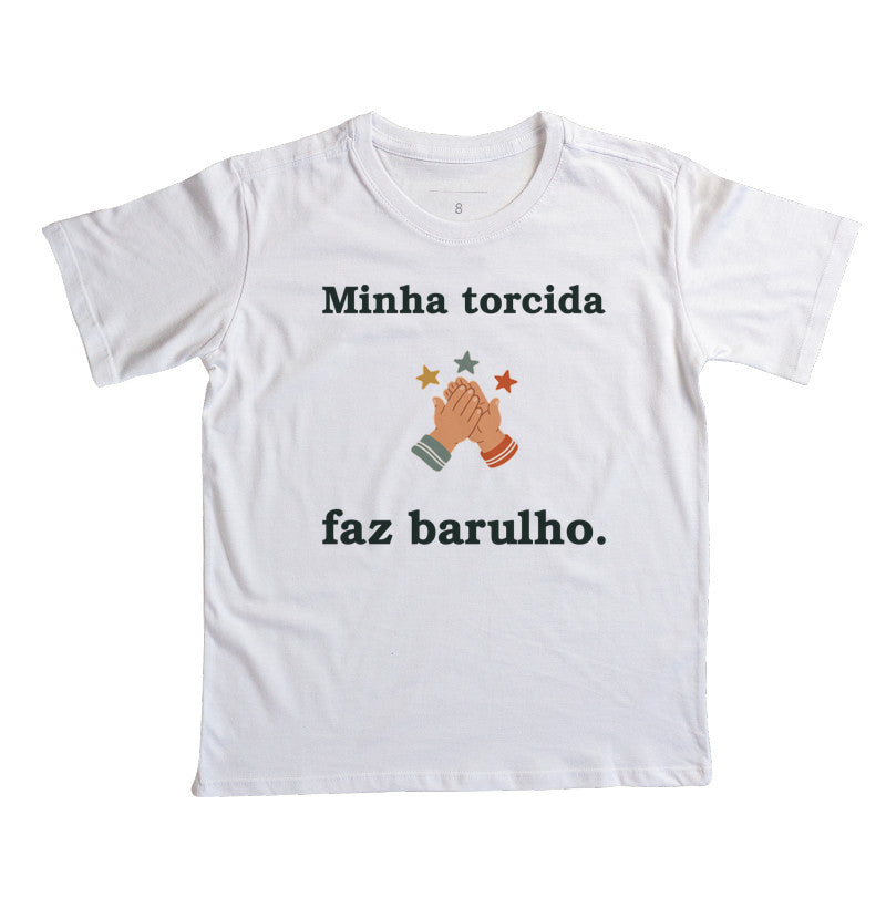Camiseta Infantil - Torcida Barulhenta, Branca