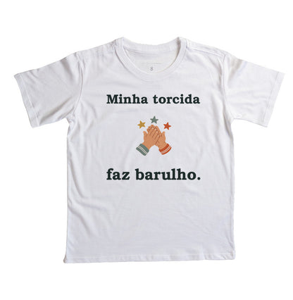 Camiseta Infantil - Torcida Barulhenta, Branca