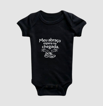 Body Infantil - Abraço na Chegada, Preta