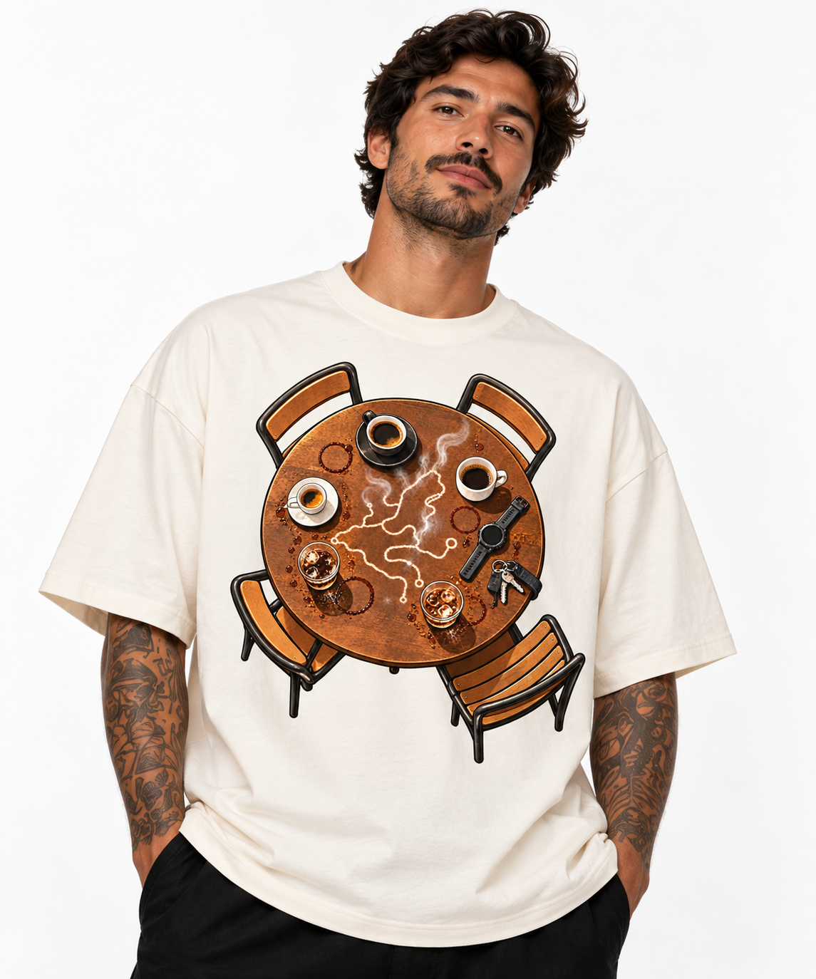 Camiseta Oversized - Café Depois do Corre