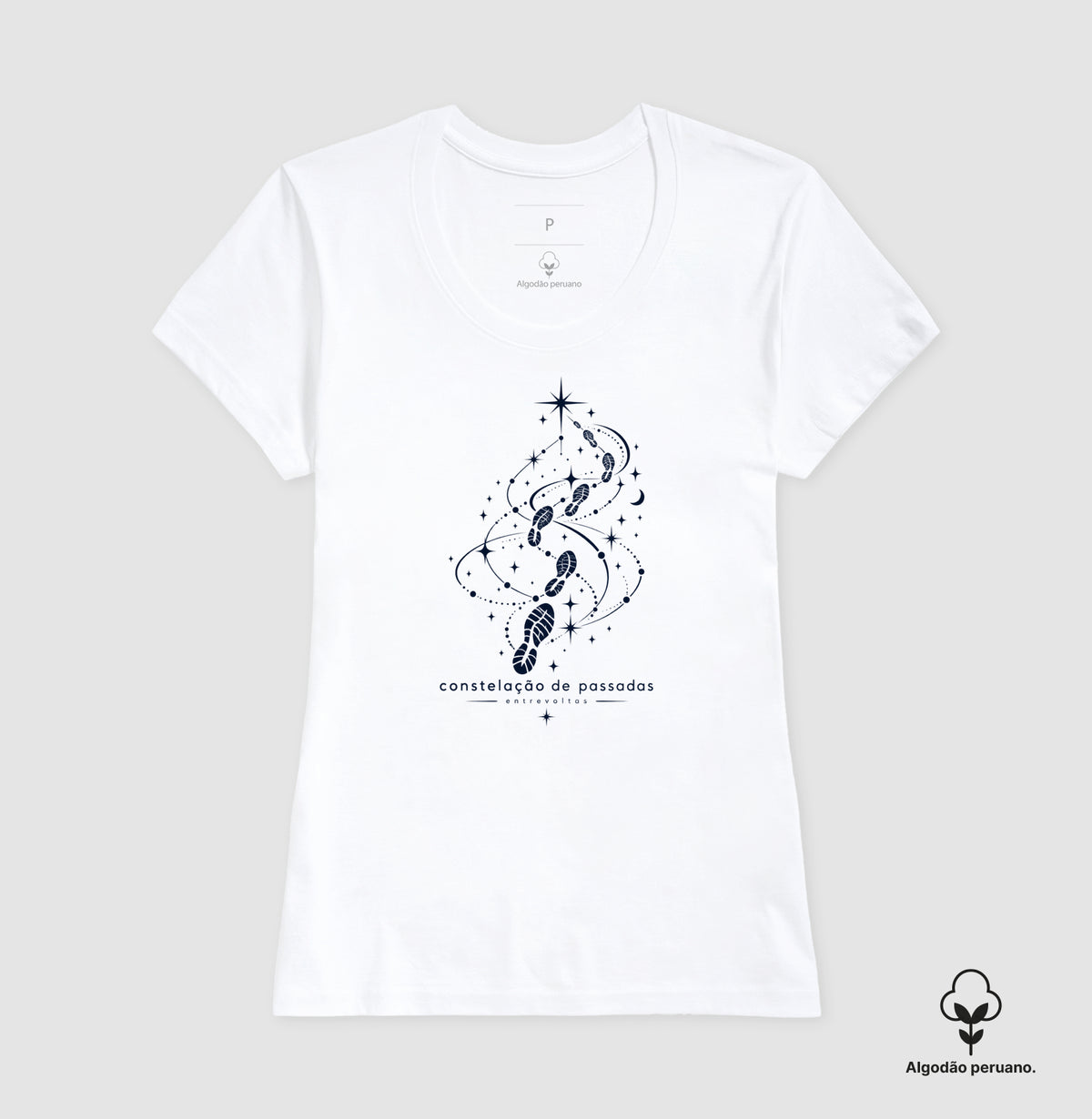 Camiseta Algodão Peruano - Constelação de passadas