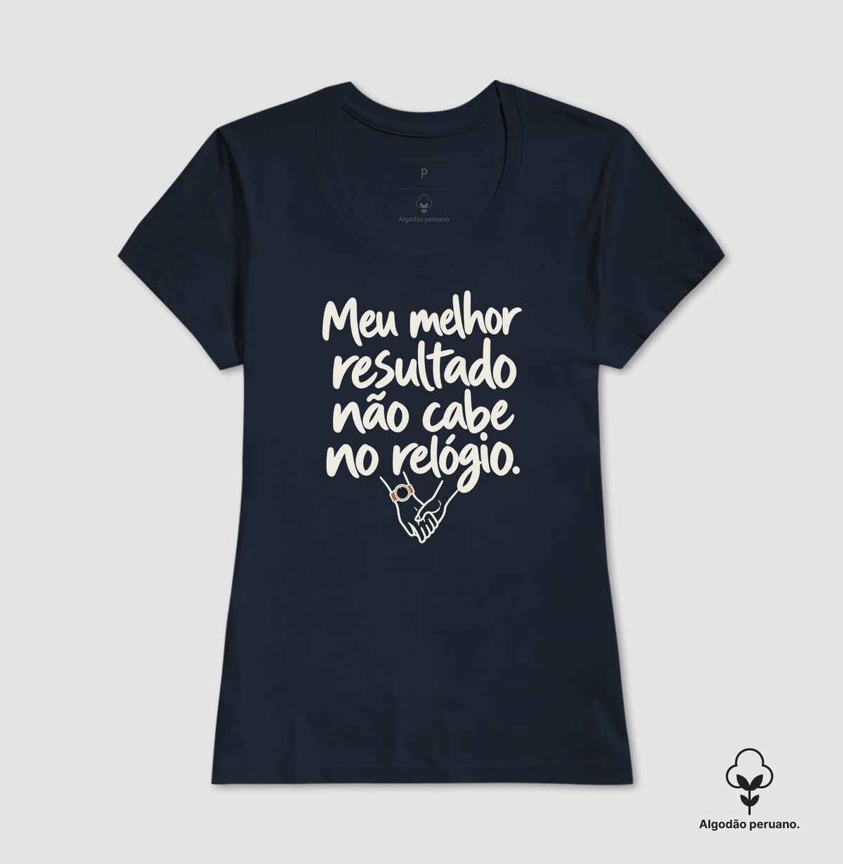 Camiseta Algodão Peruano - História Sem Número, Feminino, Marinho